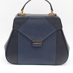 Aevha London Carnelia Tote Two Tone Navy Blue Handbag